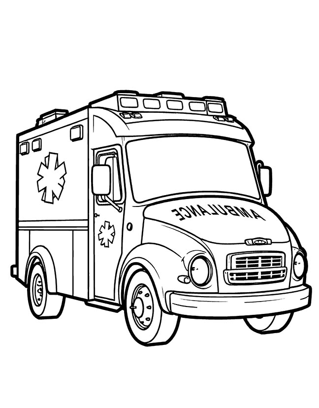 Custom ambulance coloring page Custom ambulance coloring page